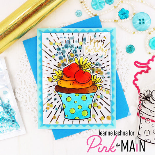 Cherry Cupcake Stamp Only