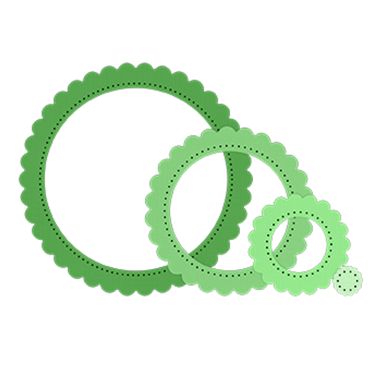 Scallop Circle Frames Die Set