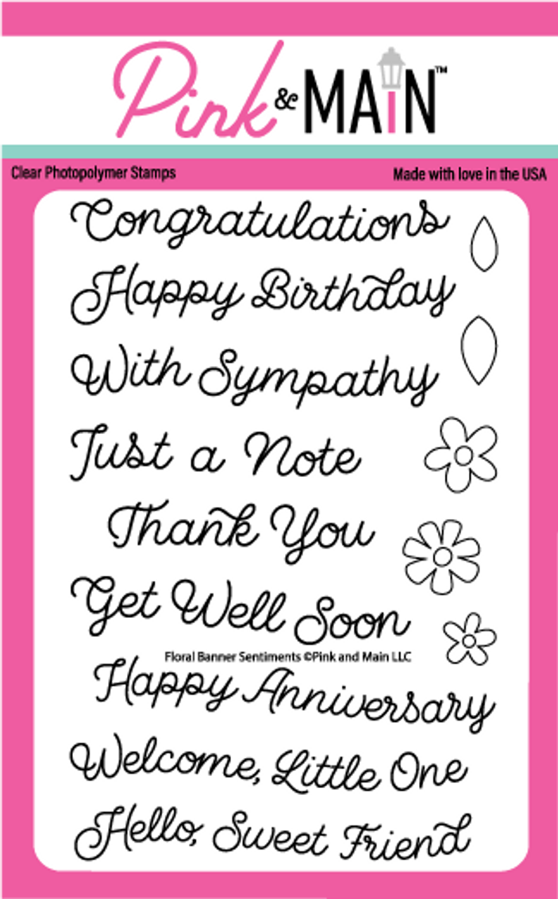 Floral Banner Sentiments Stamp
