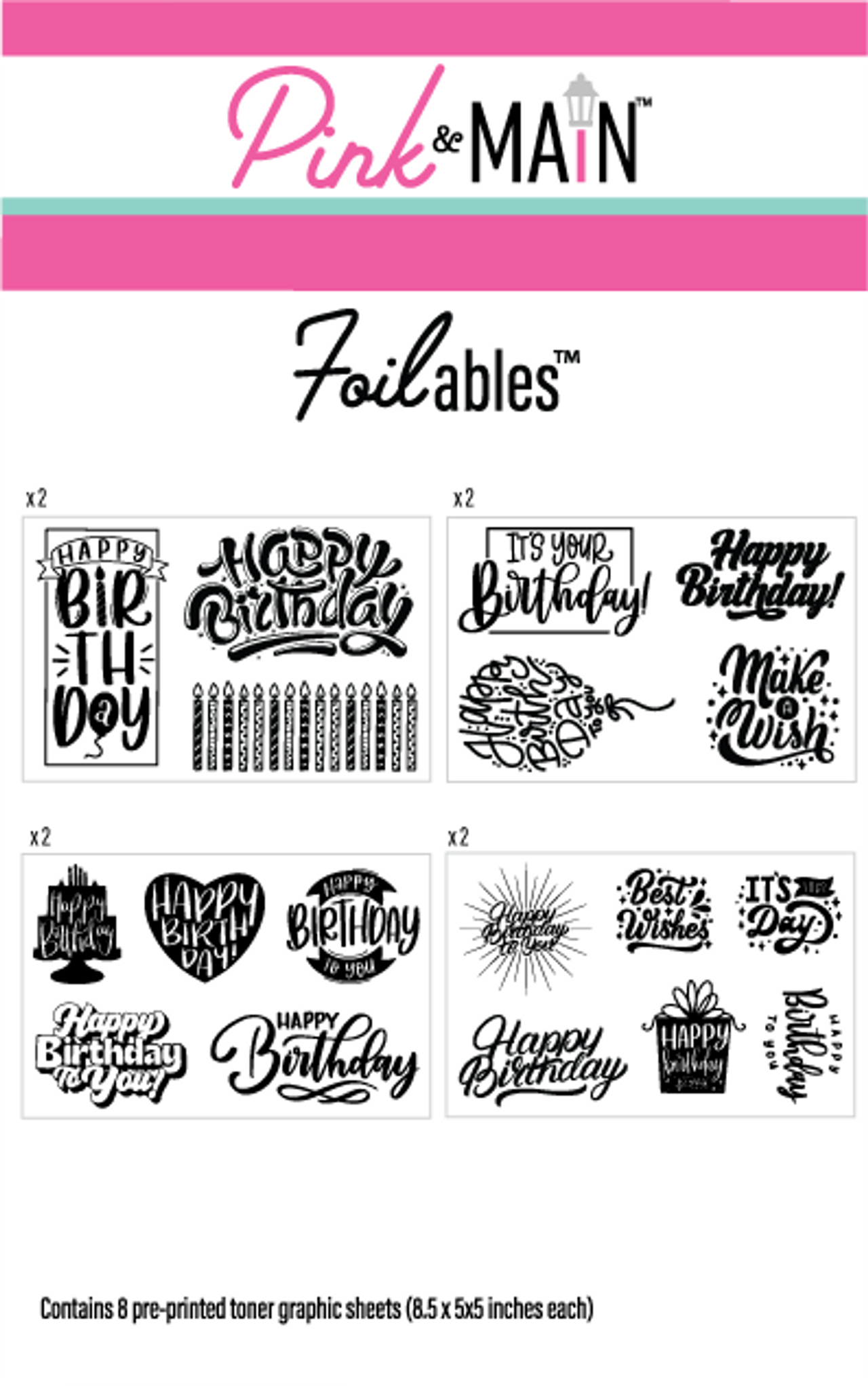 Happy Birthday Foilables Kit