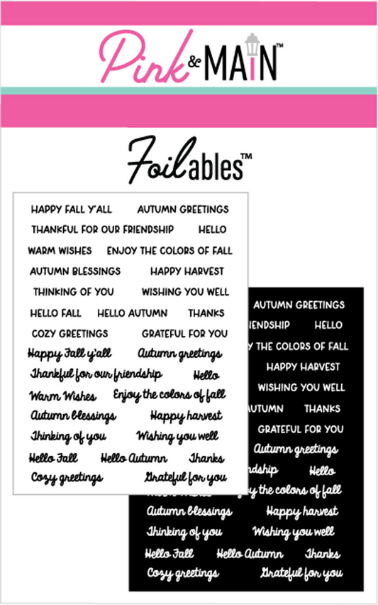 Fall Sentiments Foilables® Panels