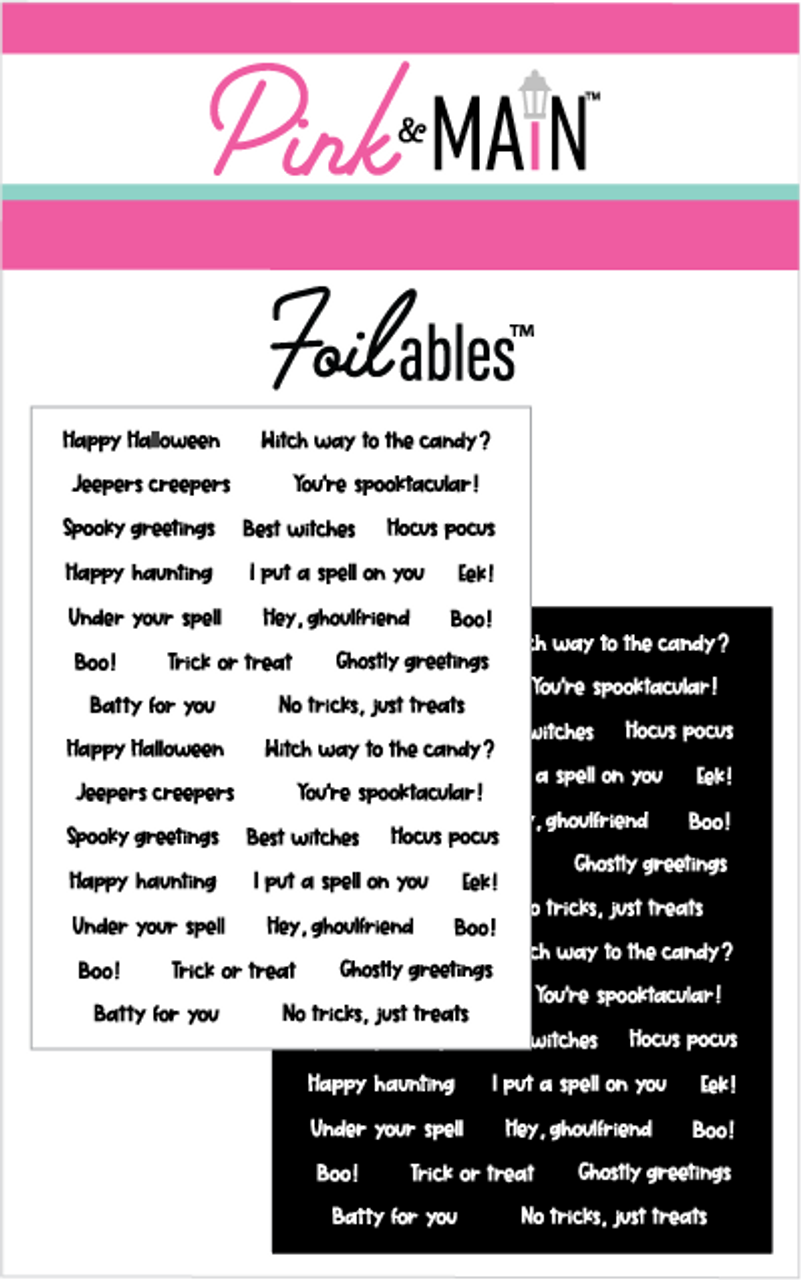 Halloween Sentiments Foilables Panels