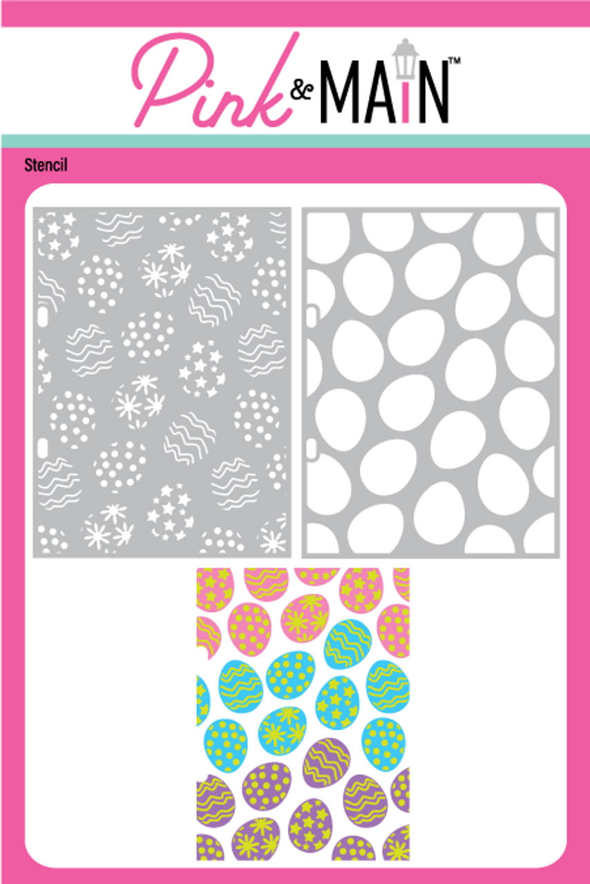 Layered Eggs Stencil Set of 2