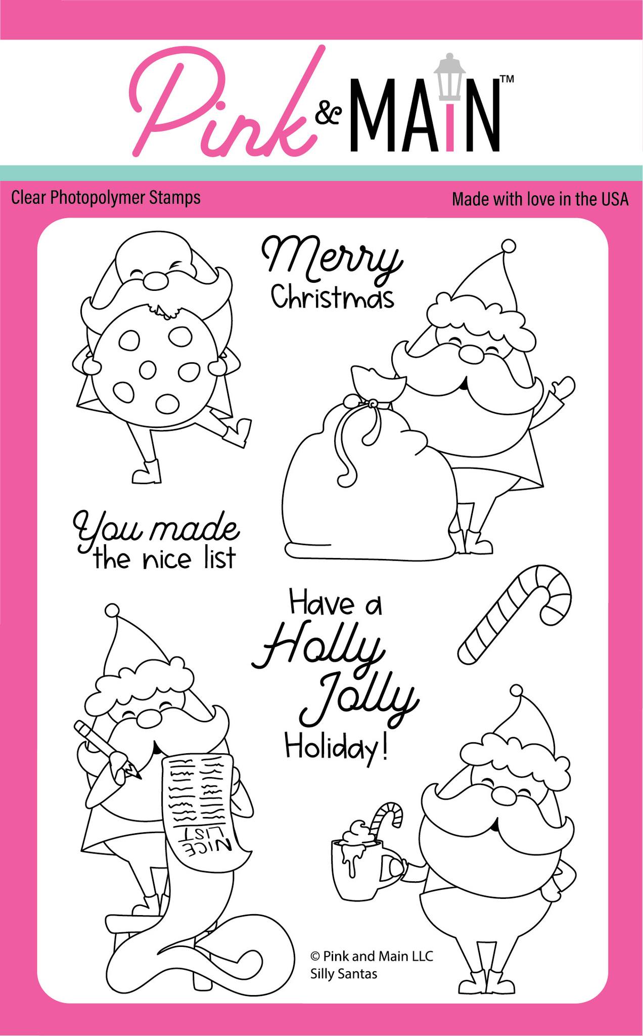 Silly Santas Stamp & Die Combo