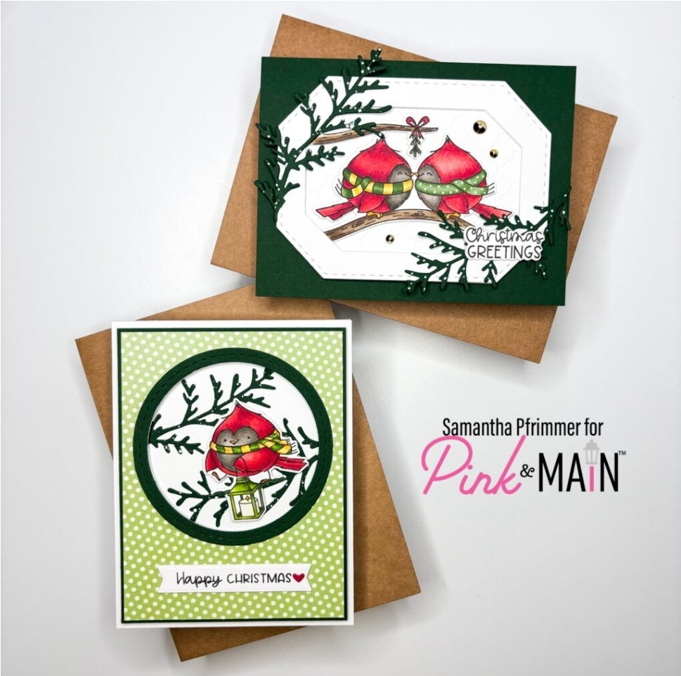 Winter Cardinals Set 2 - Stamp Only