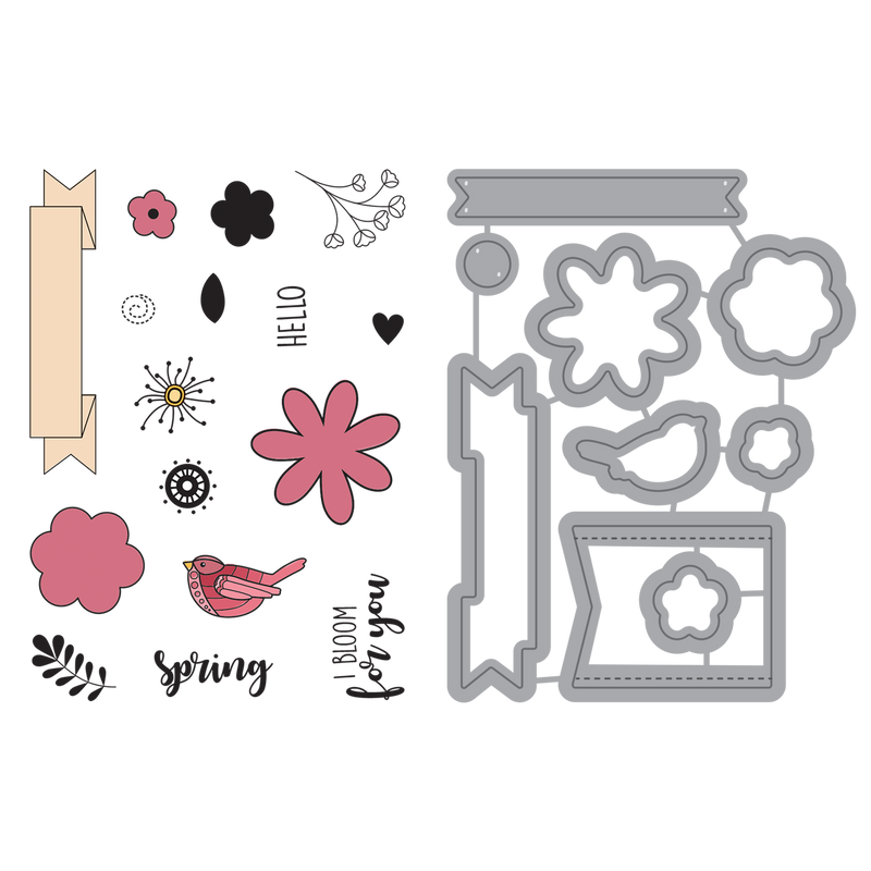 Hello Spring Stamp & Die Set