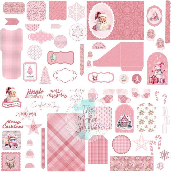 Pink Christmas Ephemera