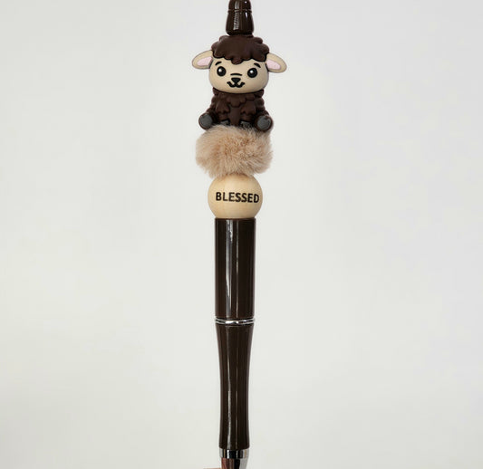 Blessed Sheep Beaded Pen