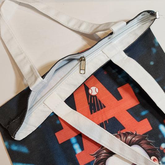 L.A. Michael Myers - Canvas Tote Zipper Closure
