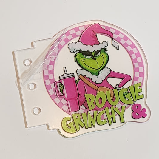 Bougie Grinchy Bindermark (Acrylic Bookmark)