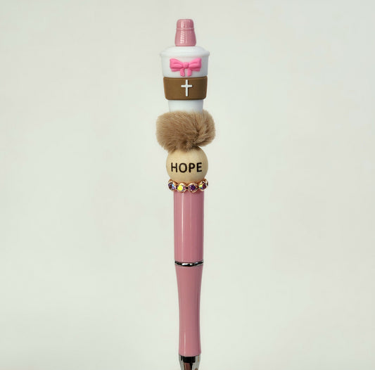 Hope Beaded Pen (Coffee Cup with Cross)