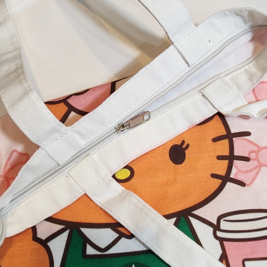 SBX HK Barista - Canvas Tote Zipper Closure