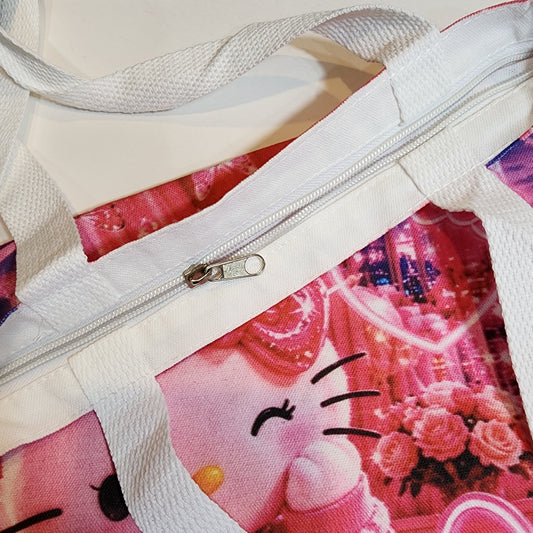 HK Self Love - Canvas Tote Zipper Closure