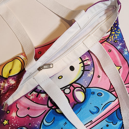 HK Saturn - Canvas Tote Zipper Closure