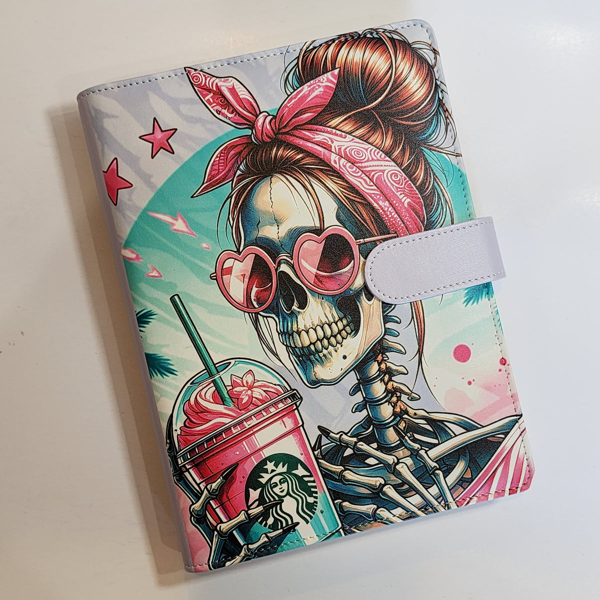 Pretty in Pink Tired Bones - A5 Binder
