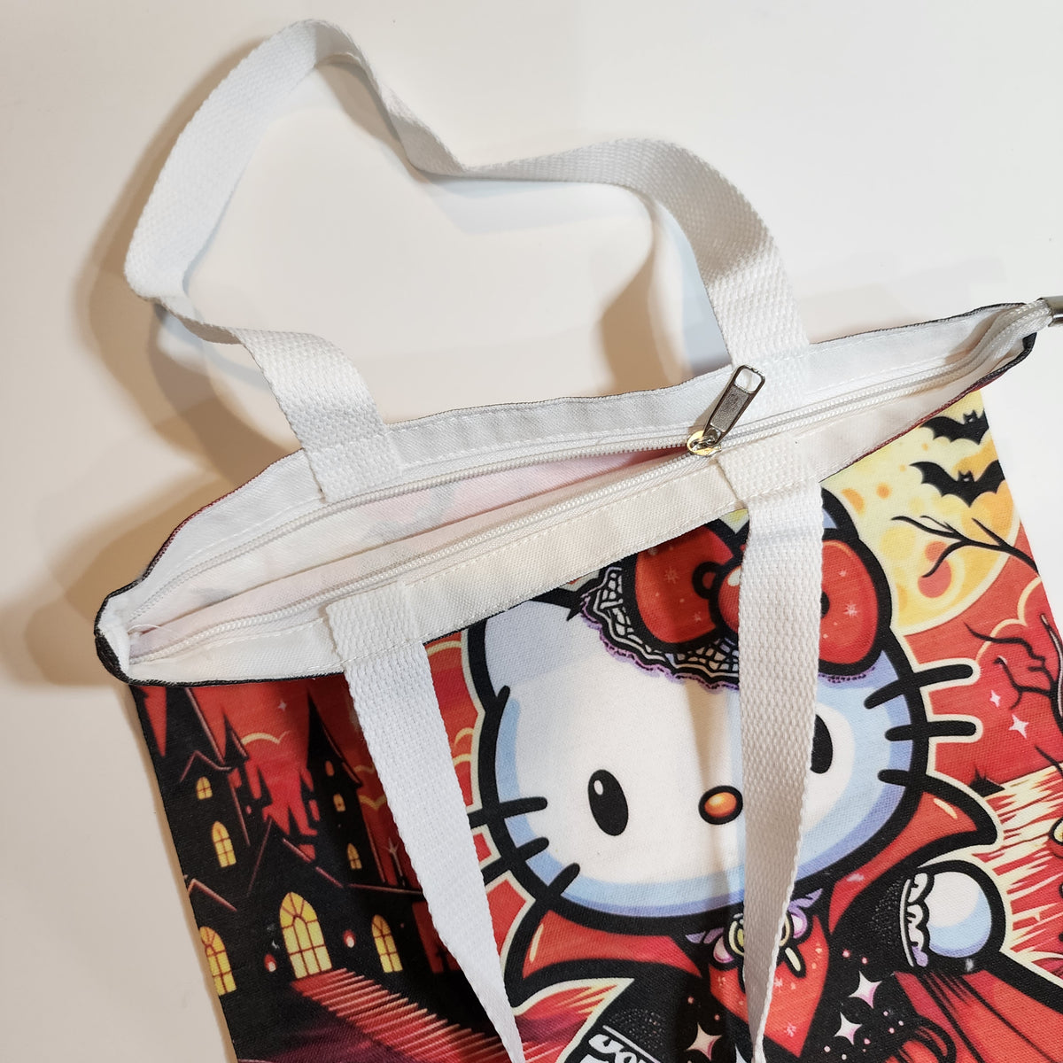 HK Vampi - Canvas Tote Zipper Closure