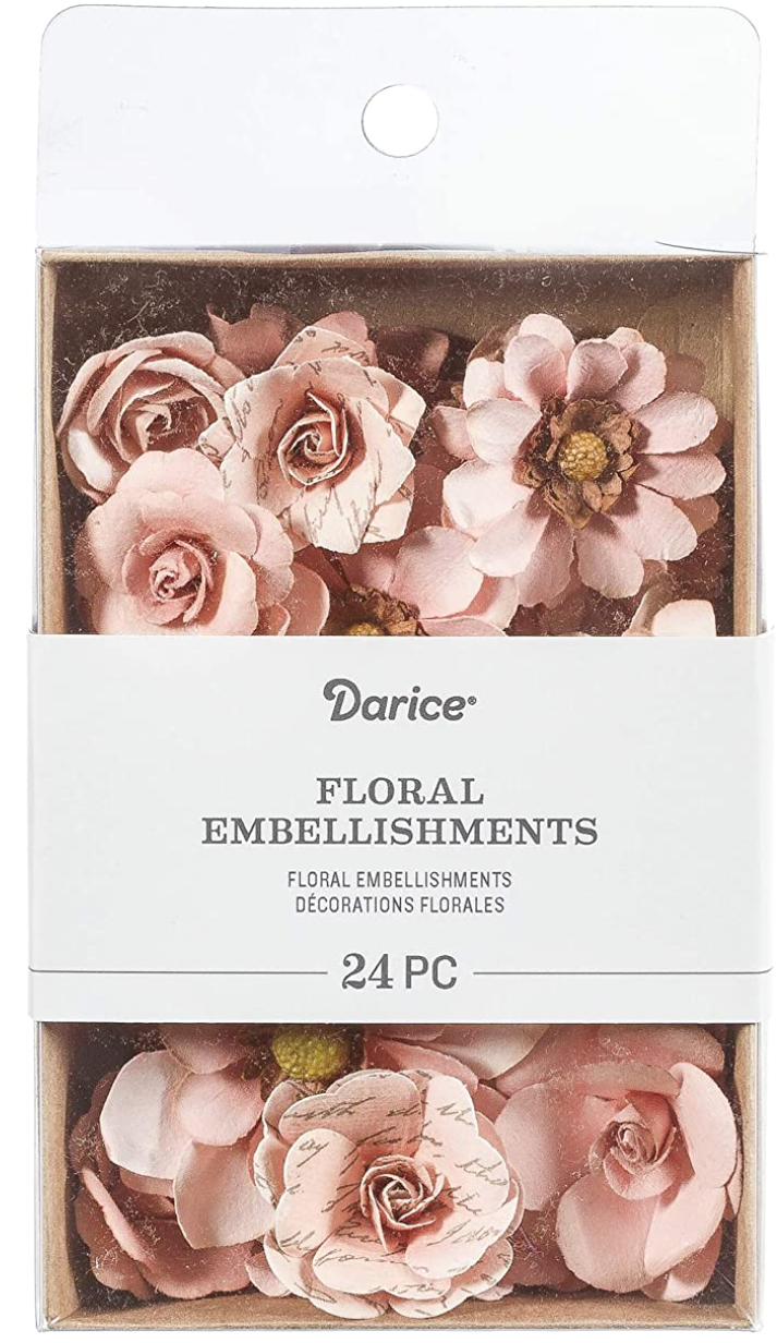 Mulberry Print Floral Embellishment Pink