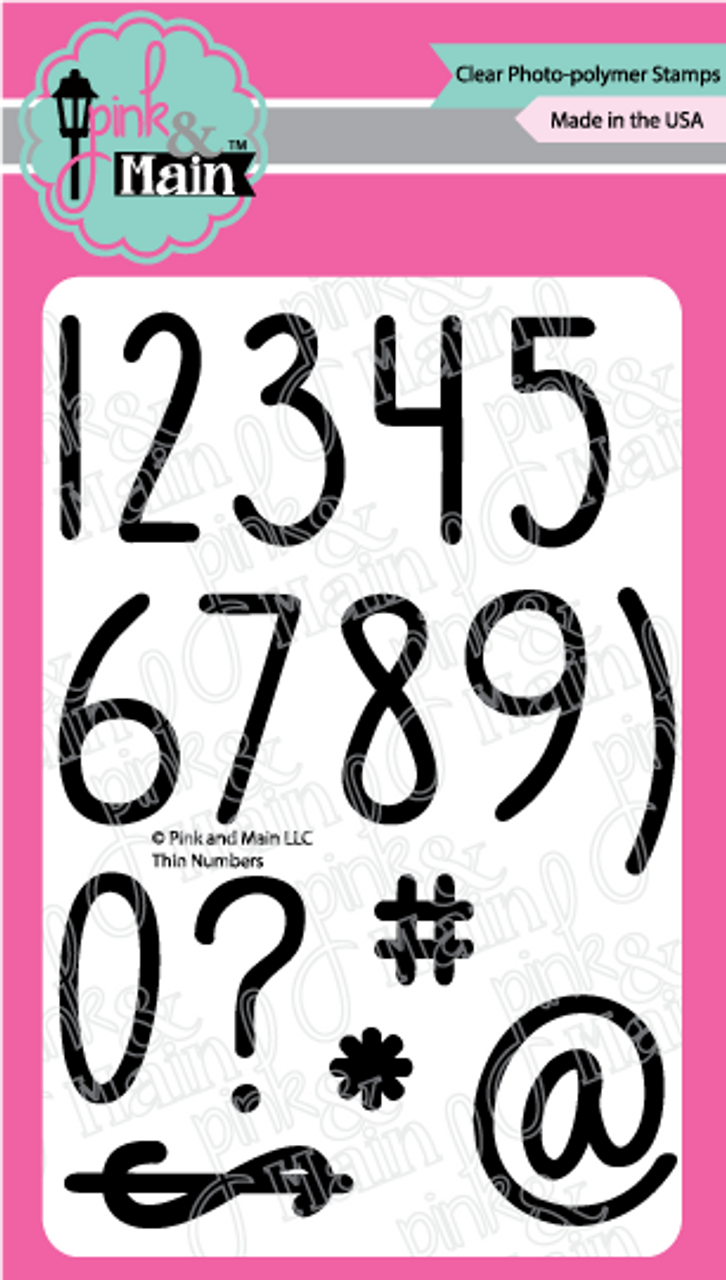 Thin Numbers Stamp & Die Combo