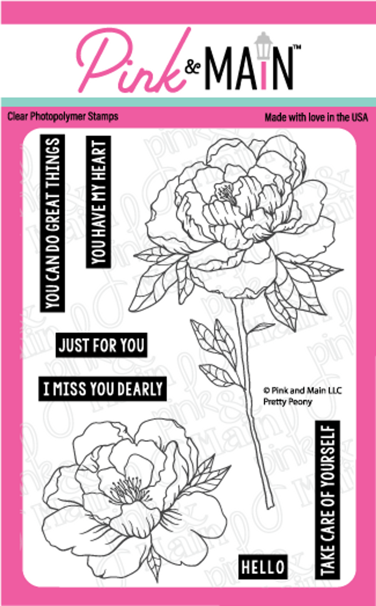 Pretty Peony Stamp Only