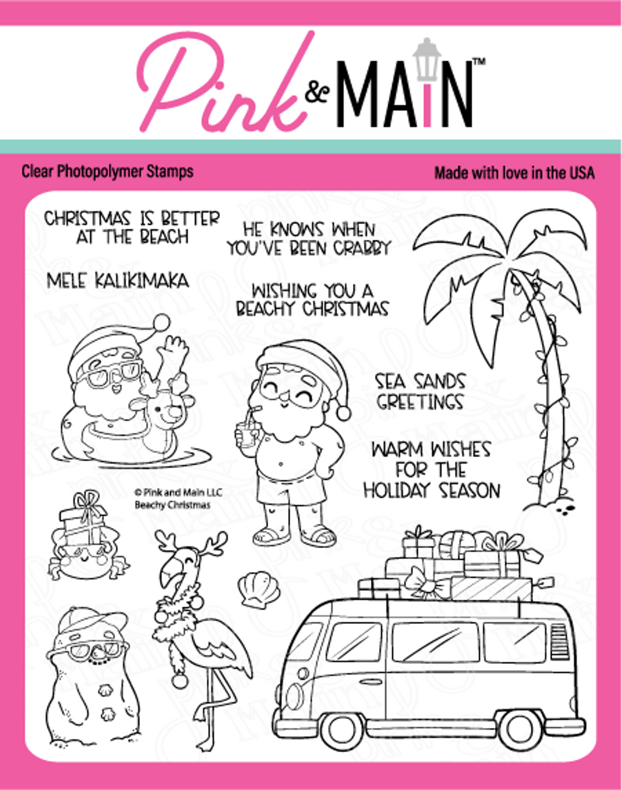 Beachy Christmas Stamp Only