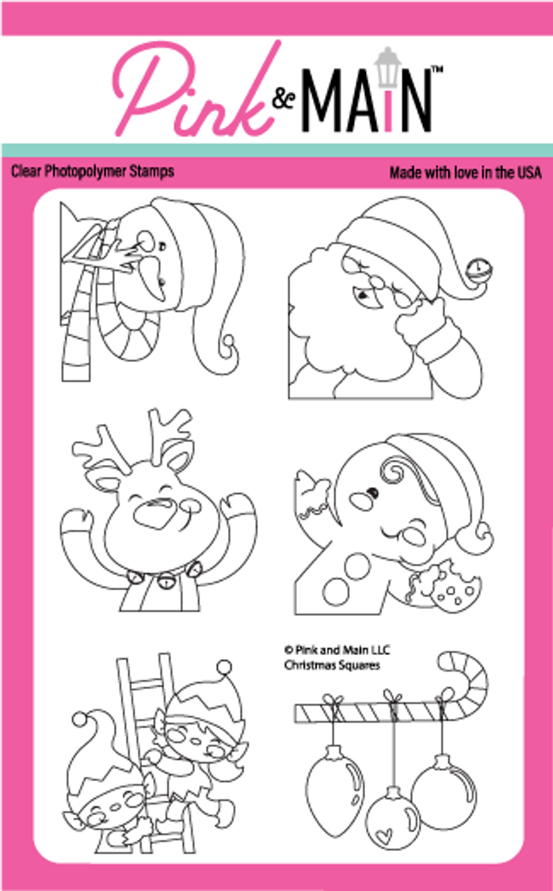 Christmas Squares Stamp Only