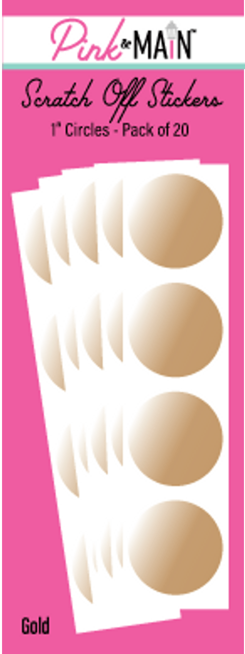 Gold 1" Circle Scratch Off Stickers