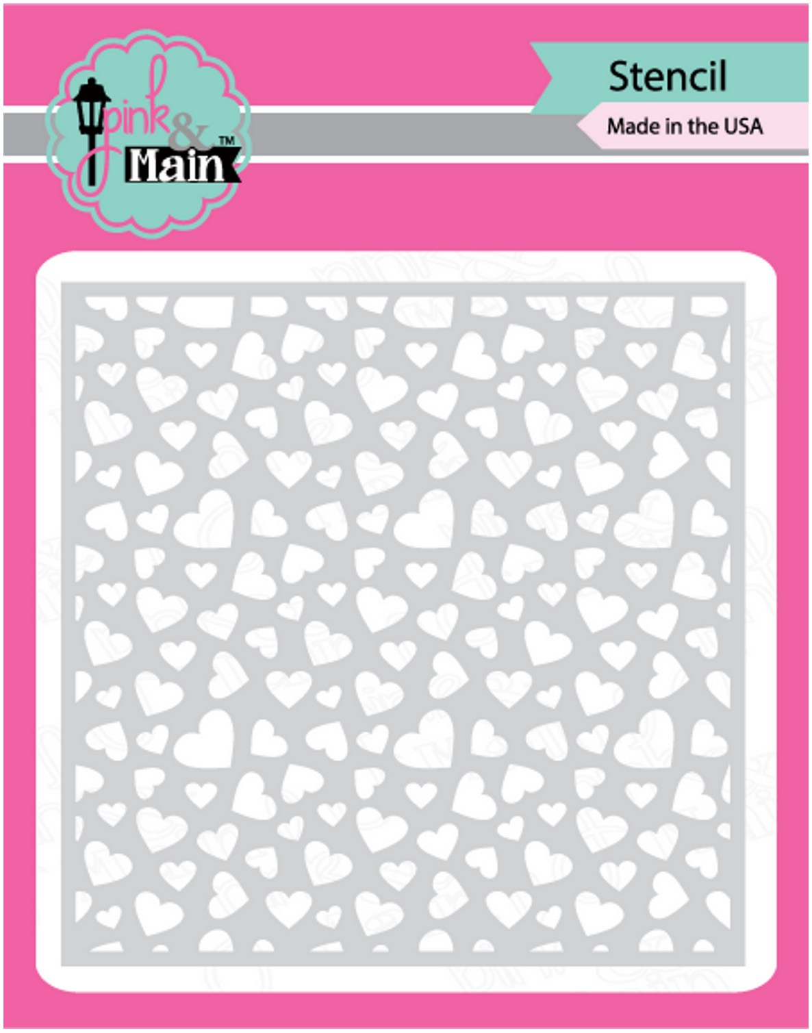 Scattered Hearts Stencil