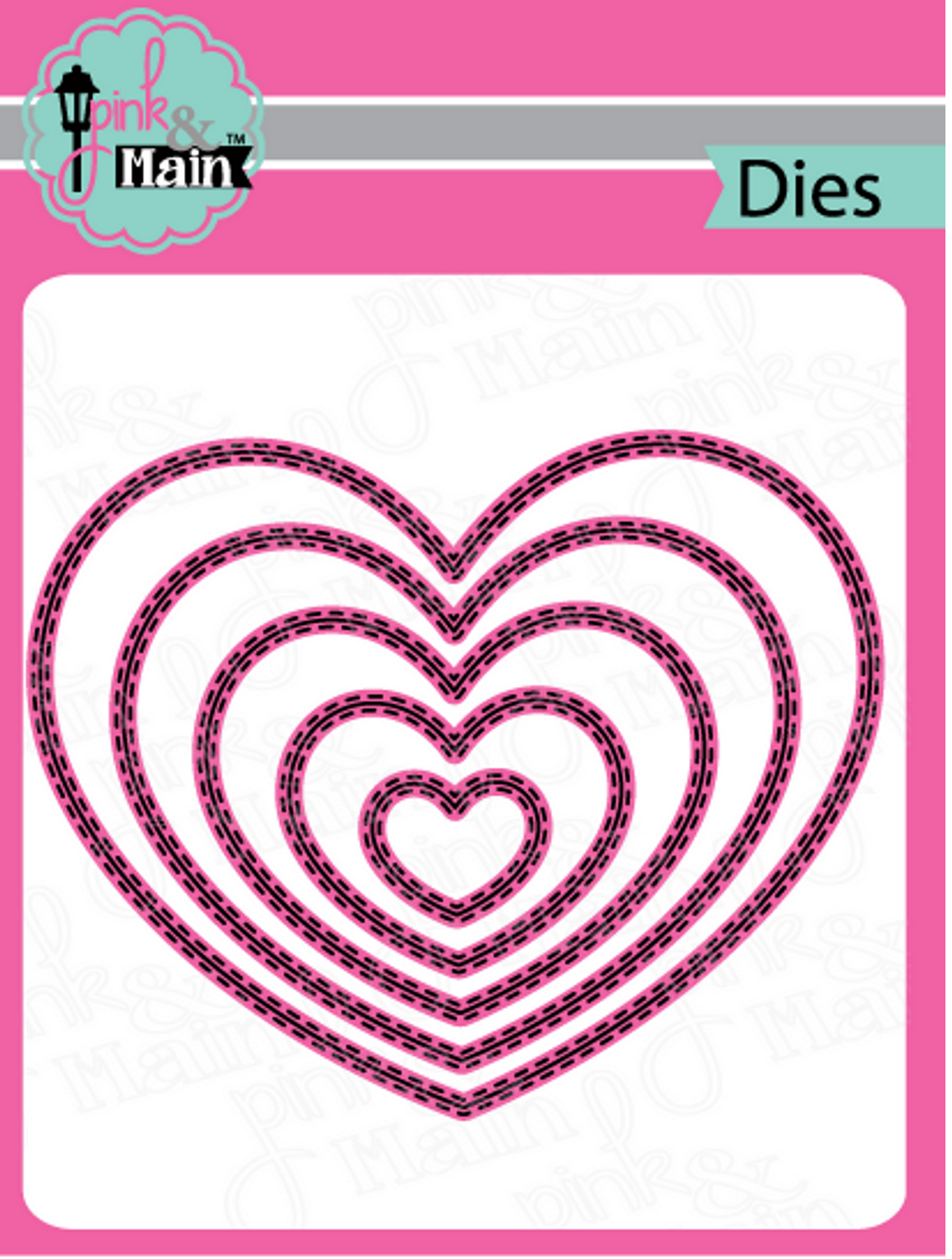 Double Stitched Heart Dies