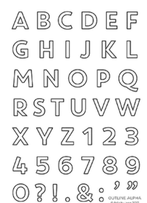 Felicity Jane Outline Alpha clear stamp