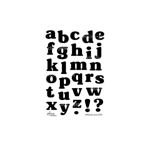Felicity Jane Annie Alphabet stamp set