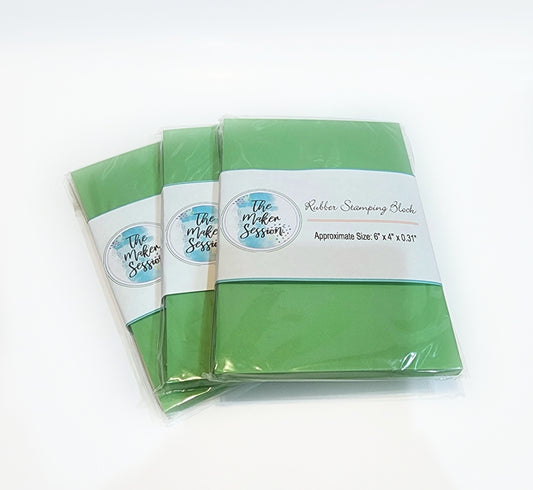 Rubber Stamping Block - Green