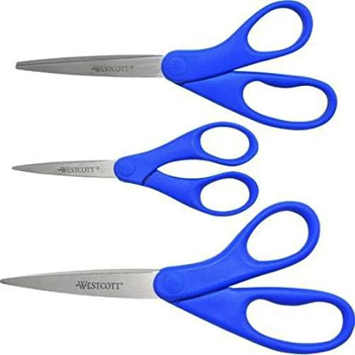 Westcott All Purpose Scissors, 5", 7", 8" (3-Pack)