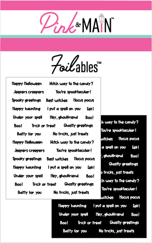 Halloween Sentiments Foilables® Panels