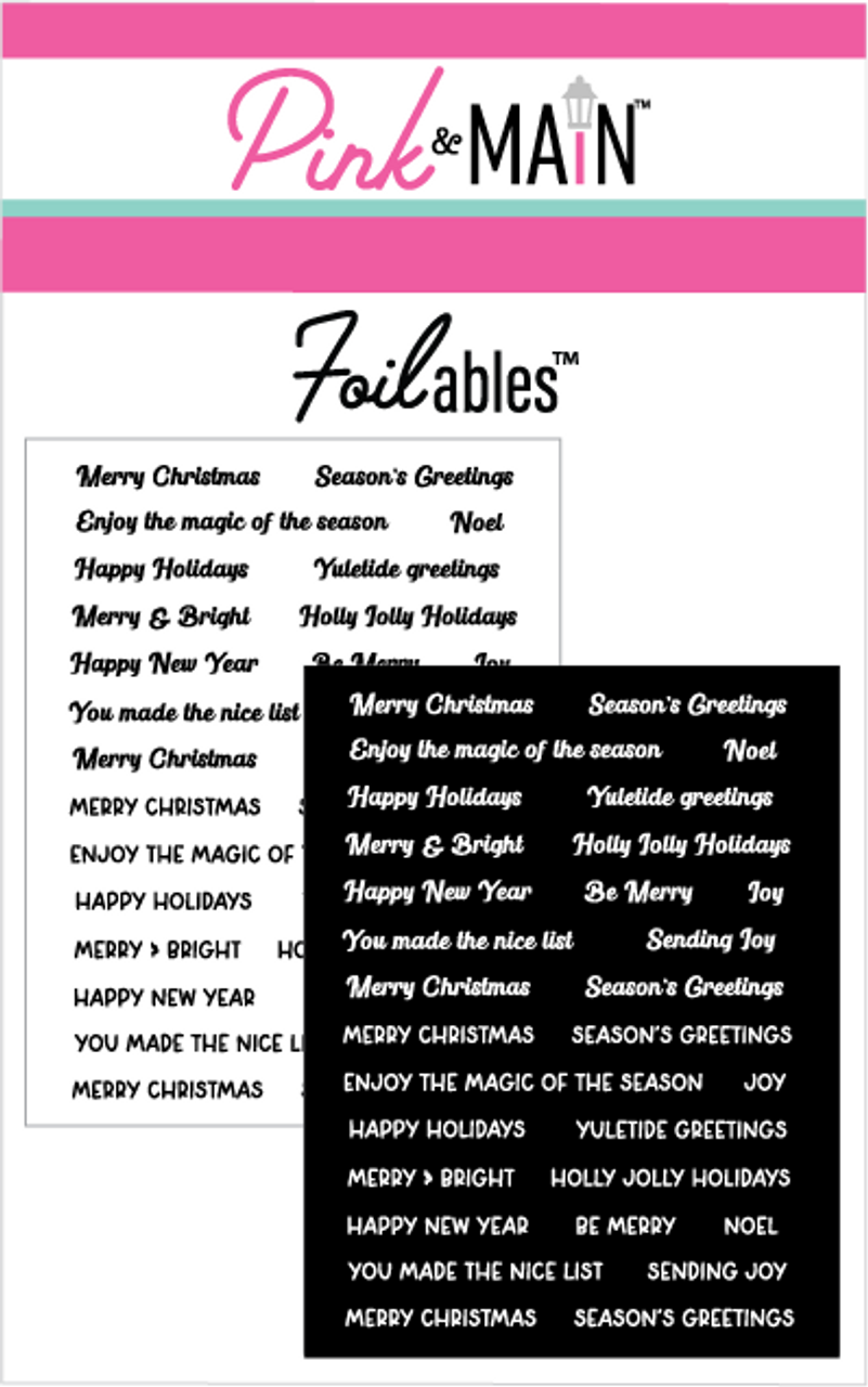 Christmas Sentiments Foilables Panels (2 designs)