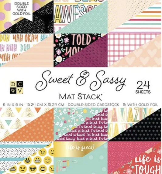 Sweet & Sassy Mat Stack 6 x 6 Paper Pad