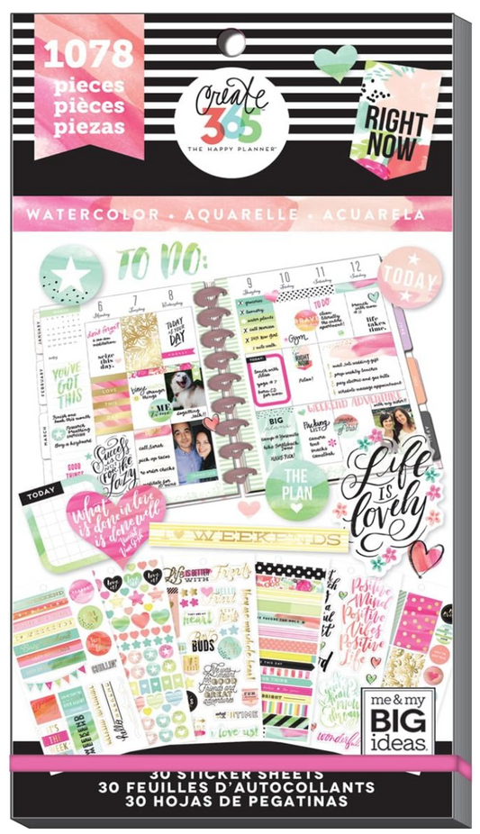 The Happy Planner Watercolor Sticker Book