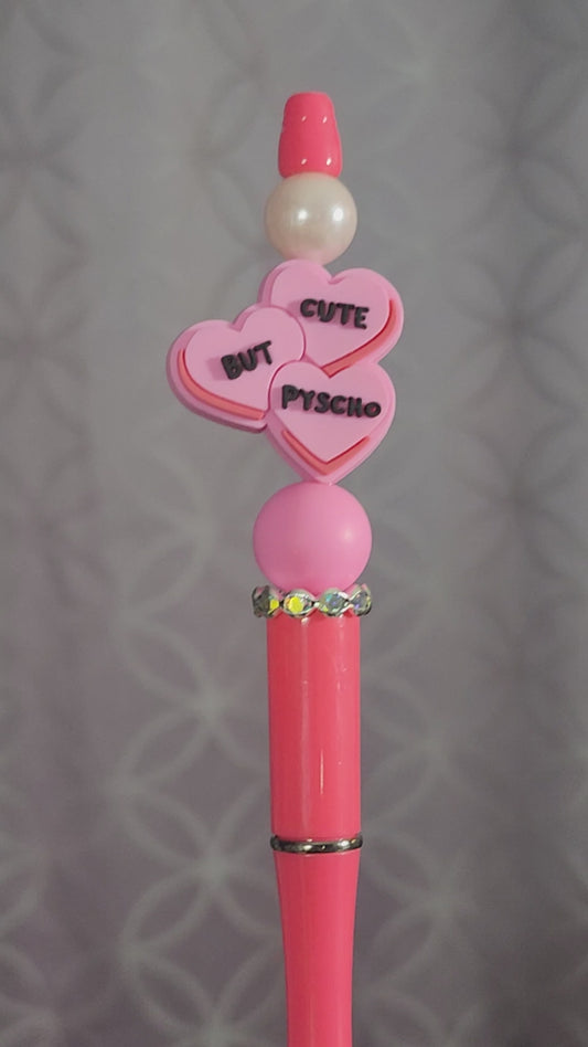 Cute But Pyscho Beaded Pen