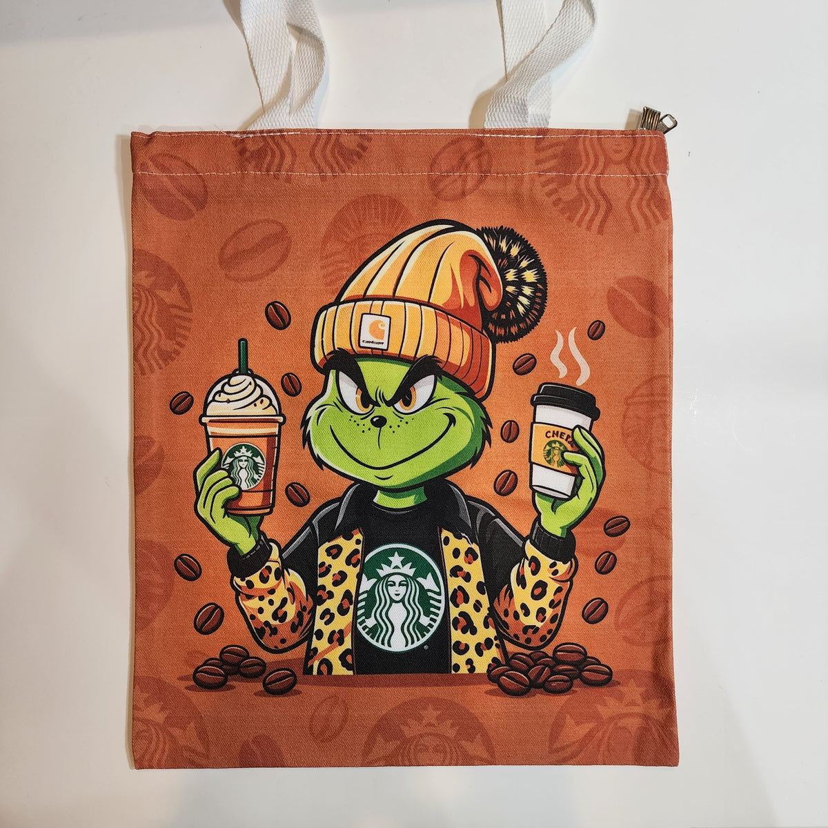 PSL Grinch - Canvas Tote Zipper Closure