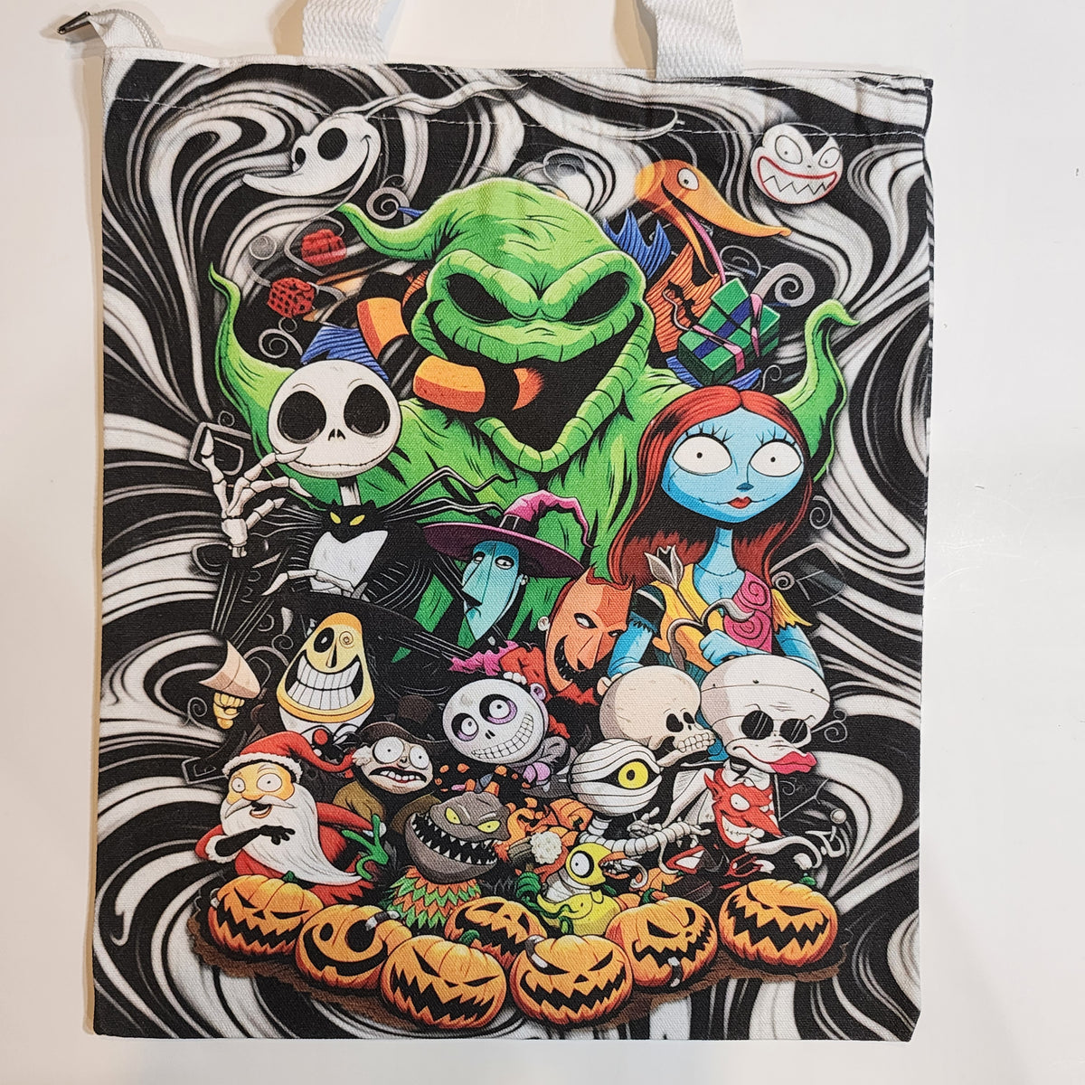 NBC Collage - Canvas Tote Zipper Closure