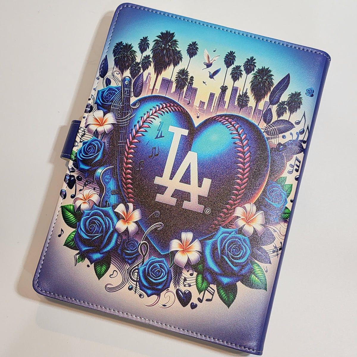 L.A. Blue Baseball Heart - A5 Binder