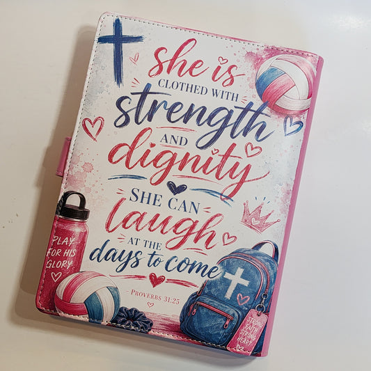 Clothed with Strength Proverbs 31:25 - A5 Binder