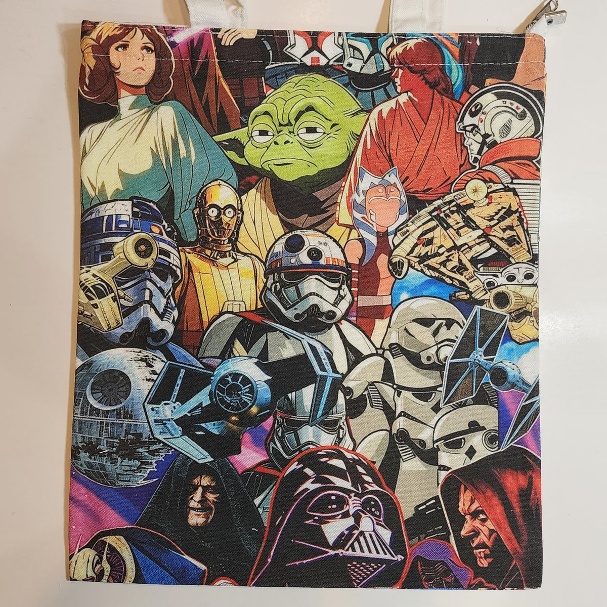 Star Wars Collage - Canvas Tote Zipper Closure