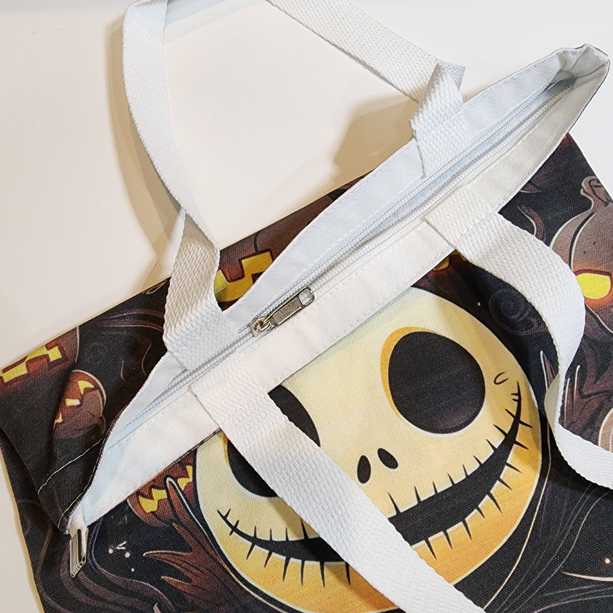 Chibi Jack - Canvas Tote Zipper Closure