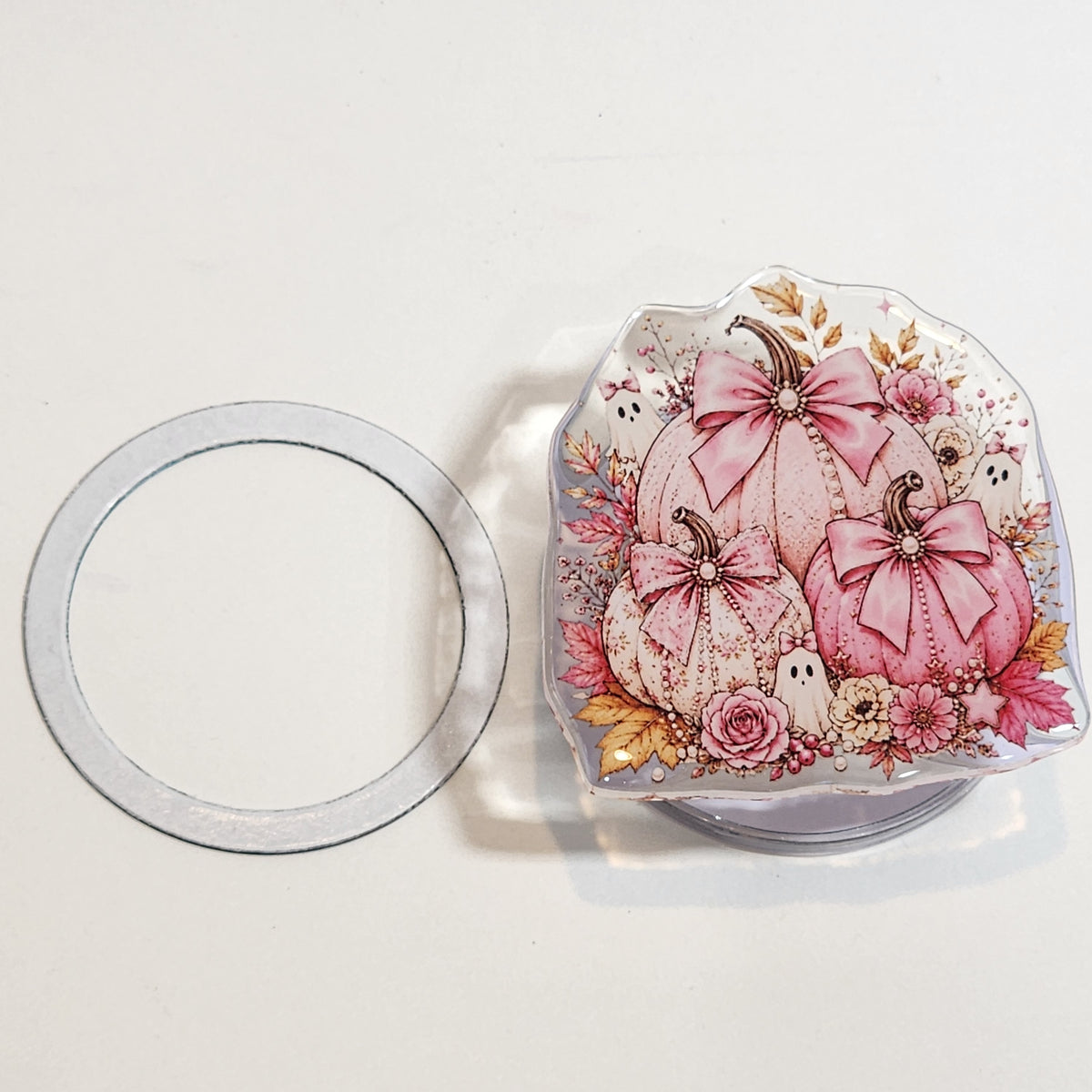 Pink Pumpkins & Ghosties Magnetic Phone Holder