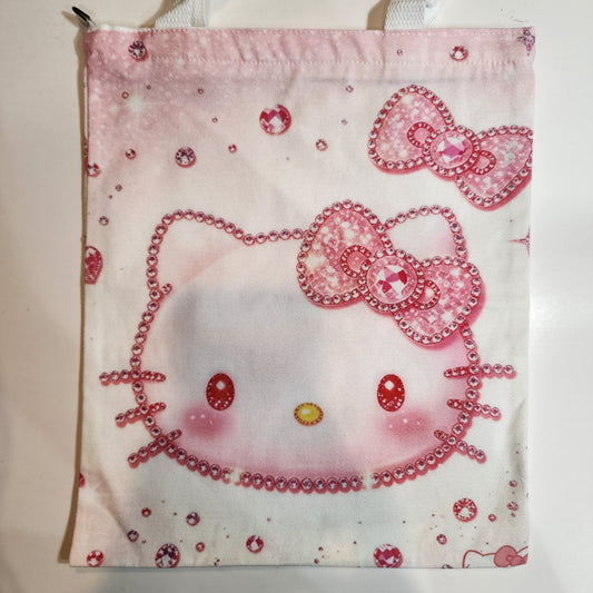 HK Pink Gems - Canvas Tote Zipper Closure