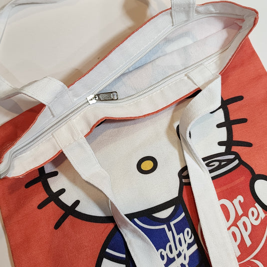 HK L.A. Soft Drink  - Canvas Tote Zipper Closure