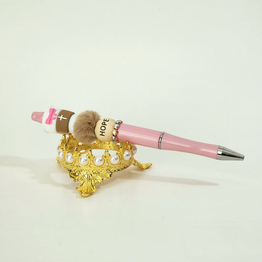 Hope Beaded Pen (Coffee Cup with Cross)