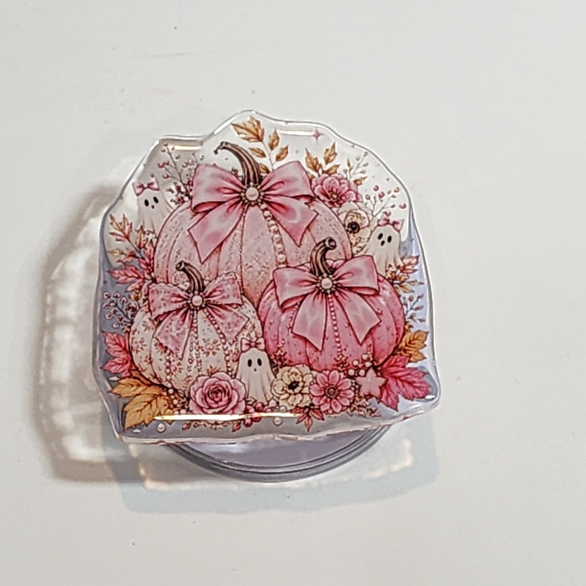 Pink Pumpkins & Ghosties Magnetic Phone Holder