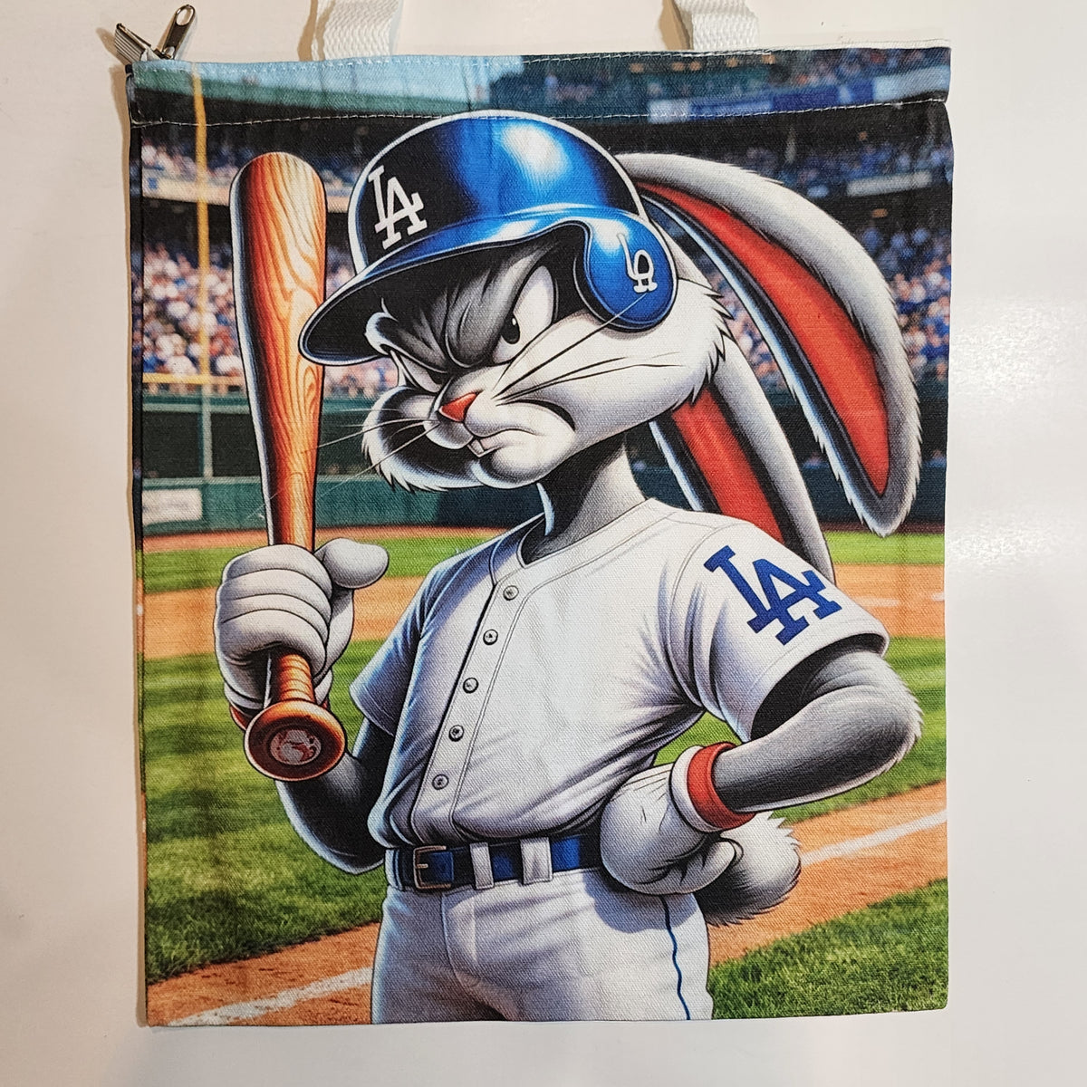 L.A. Bugs Bunny - Canvas Tote Zipper Closure