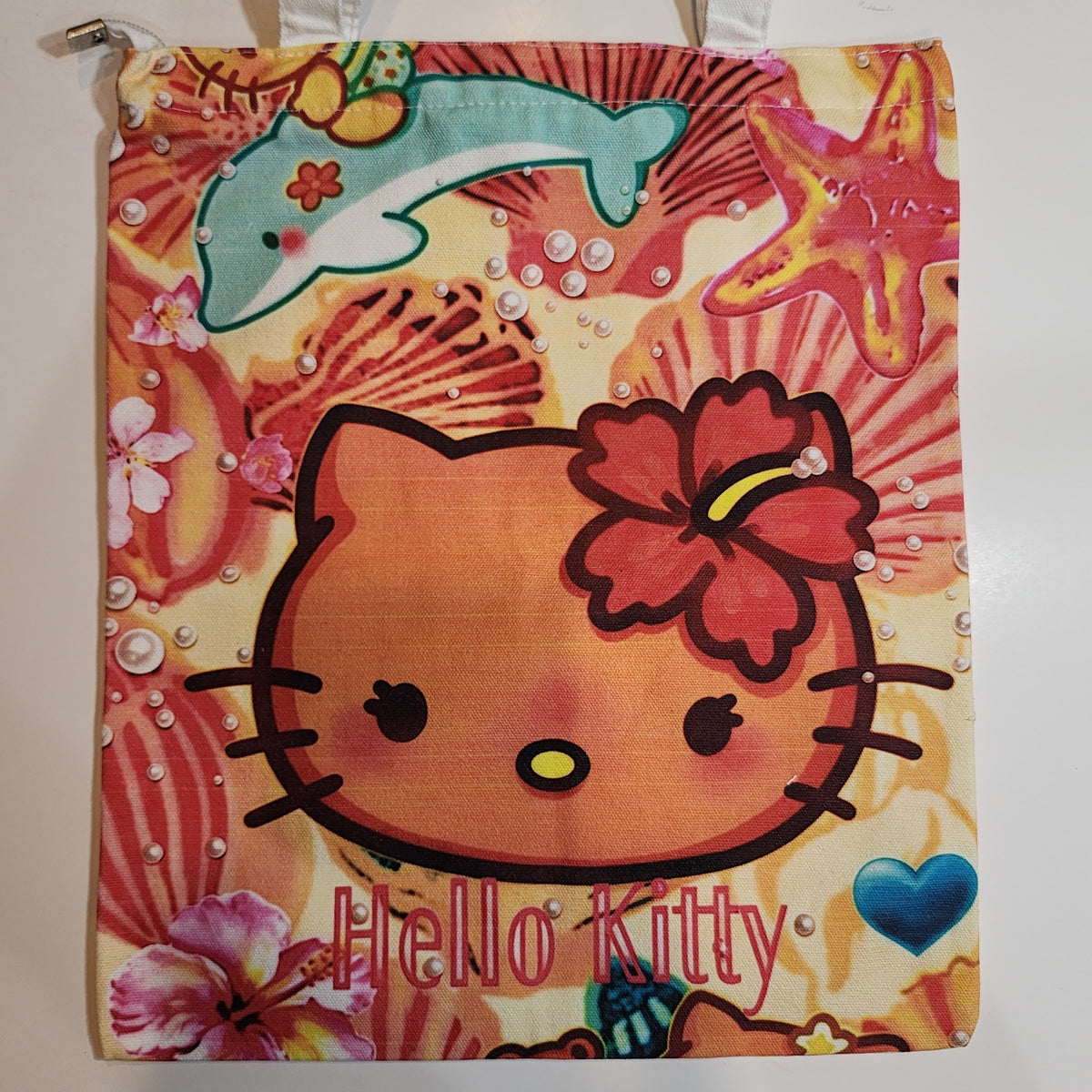 HK Under the Sea - Canvas Tote Zipper Closure